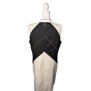 Lafayette 148 Large Color Block Cotton Sheath Shift Dress Statement Quiet Luxury